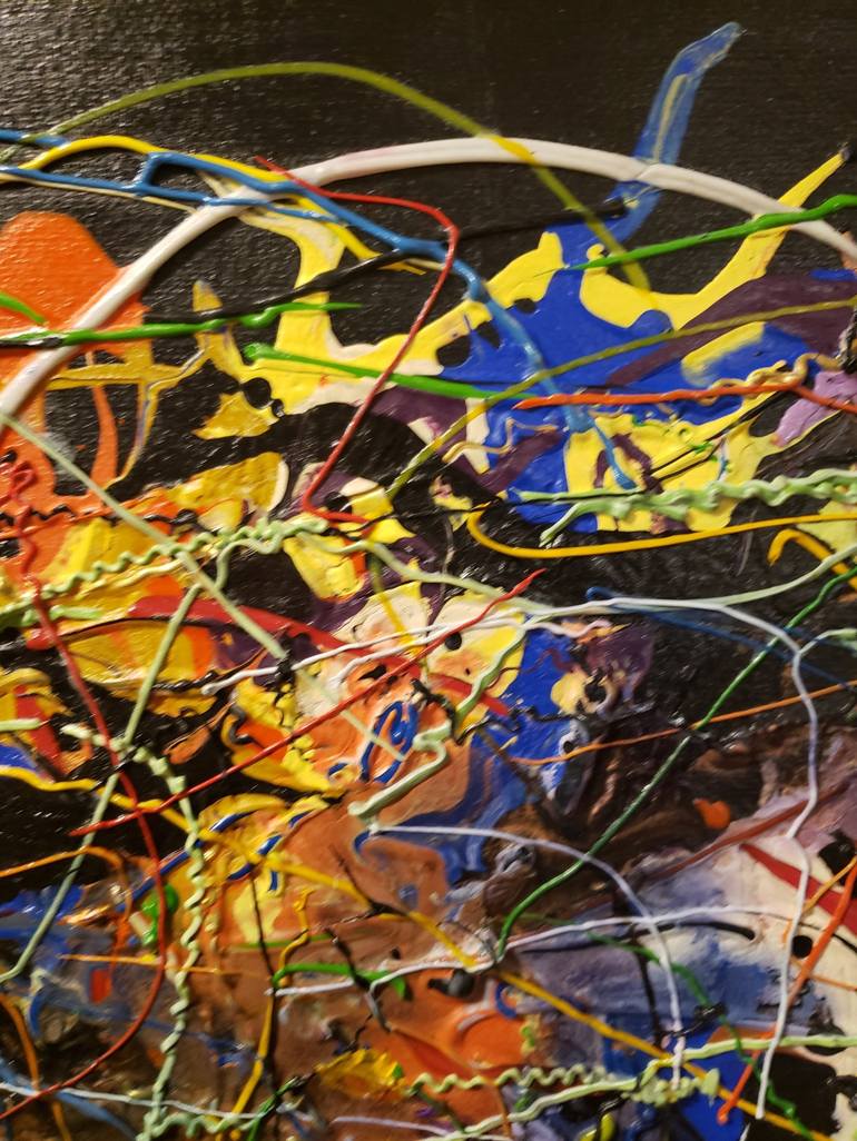 Original Art Deco Abstract Painting by Romeo Dobrota