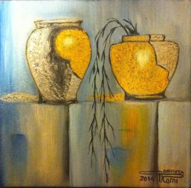 Gold and Silver, oil, 8x8 inch, SKU 3046 thumb