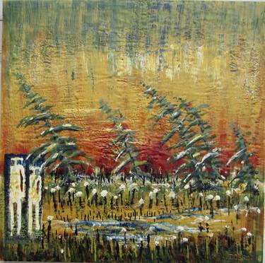 Landscape, Me, you and the fall, Muskoka Landscape, encauastic bees-wax, 30HX30LX1W inch, SKU 2012 thumb