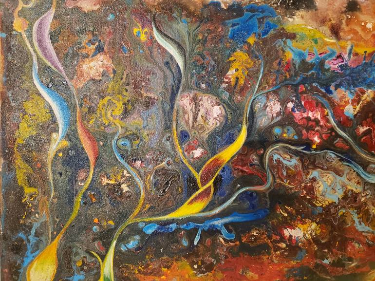 Original Fine Art Abstract Painting by Romeo Dobrota