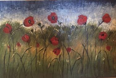 Landscape with poppy, beeswax, SKU 2015 thumb