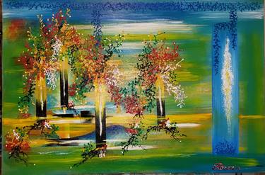 Hanging Semiramide's Garden, acrylic, 24x36 inch SKU 1118 thumb