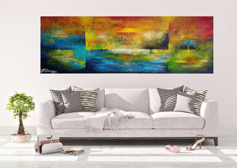 Original Impressionism Nature Painting by Romeo Dobrota