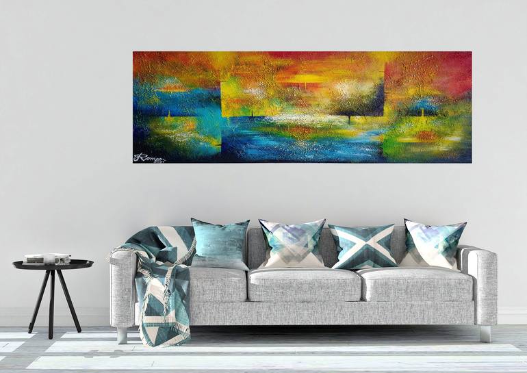 Original Impressionism Nature Painting by Romeo Dobrota