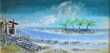 Pacific Ocean, oil  on canvas, 12x24x1 inch, with frame, SKU 3021 thumb