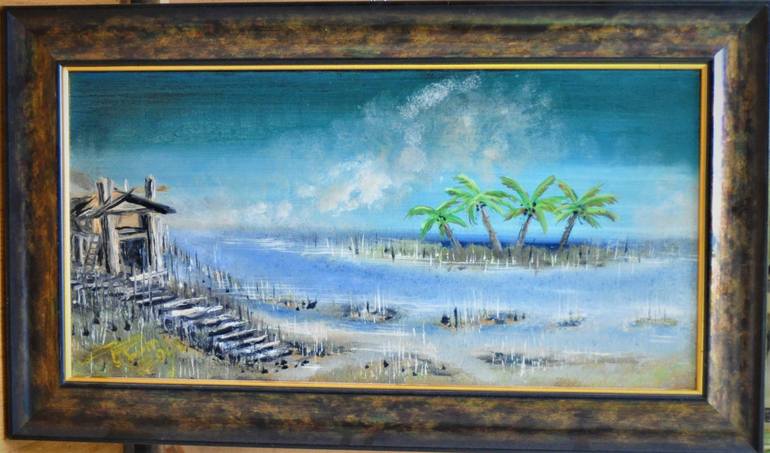 Original Impressionism Seascape Painting by Romeo Dobrota