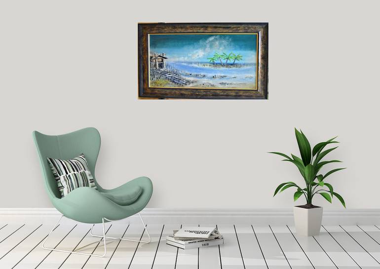 Original Impressionism Seascape Painting by Romeo Dobrota