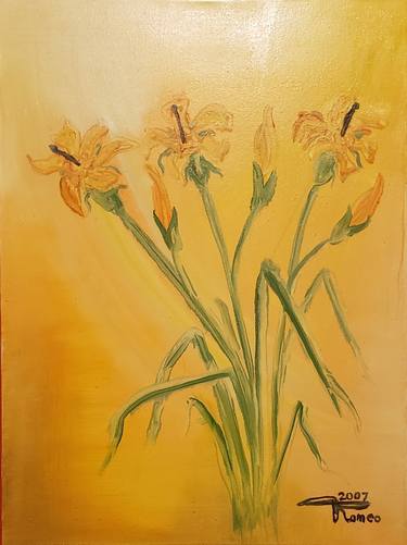 Daffodils, oil on canvas, 18x24 inch, SKU 3070 thumb