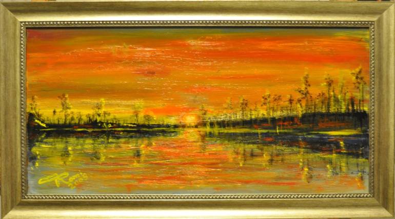 Original Impressionism Seascape Painting by Romeo Dobrota