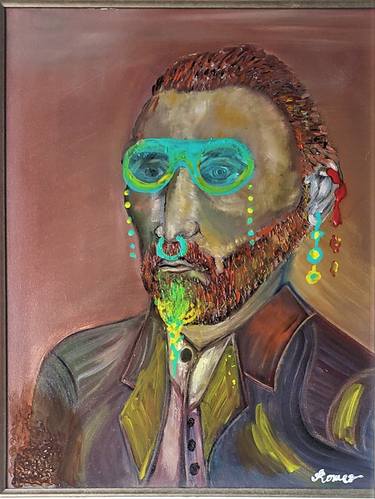 Van Gogh, oil, with frame, 14x18 inch, SKU 3044 thumb