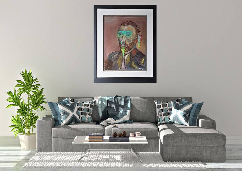 Original Expressionism Portrait Painting by Romeo Dobrota