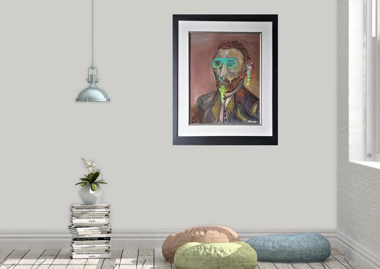 Original Expressionism Portrait Painting by Romeo Dobrota