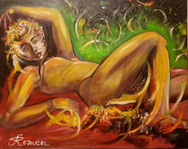 Portrait woman nud, oil on canvas, 61x76 cm, SKU 3025 thumb