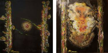 Nuclear fusion, oil on canvas, 24x48 inch, SKU 3053 thumb
