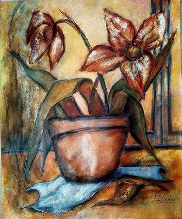 Original Floral Painting by Tina Dekanosidze