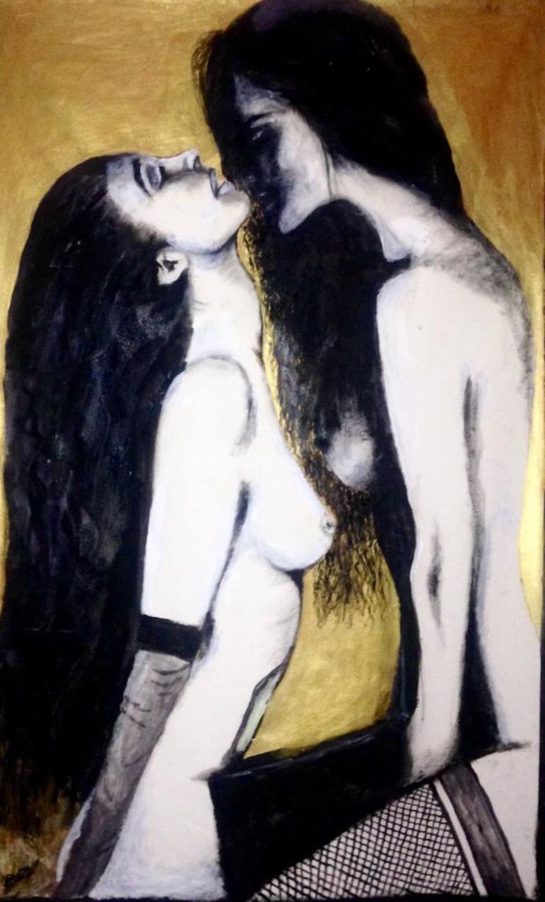 Original Expressionism Erotic Painting by vana Jane Smith