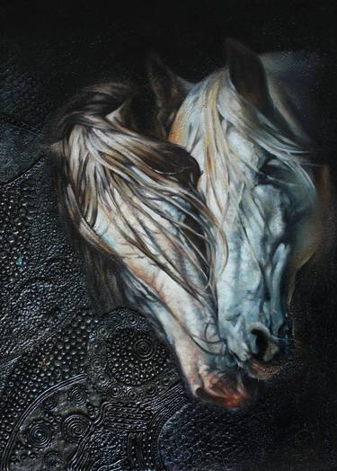 Original Abstract Horse Paintings by Daniela Nikolova