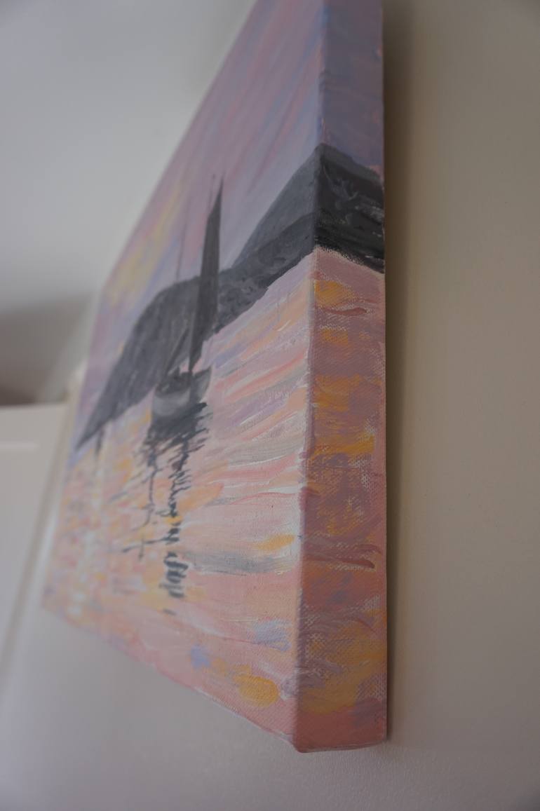 Original Impressionism Seascape Painting by Janet Davies
