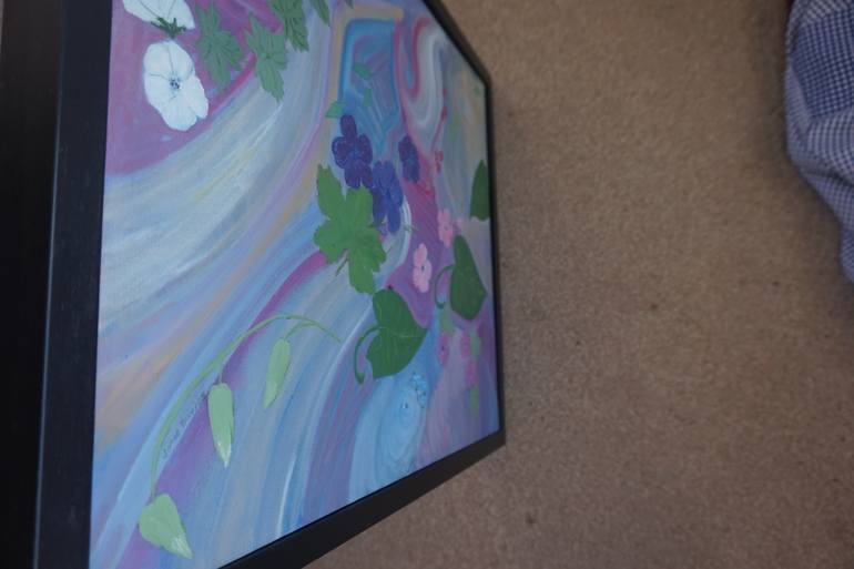 Original Abstract Expressionism Floral Painting by Janet Davies