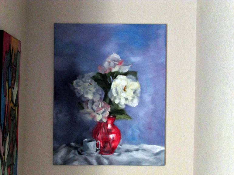 Original Expressionism Floral Painting by Linda Lindall