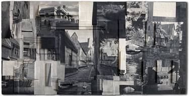 Original Abstract Architecture Mixed Media by Peter Spaans