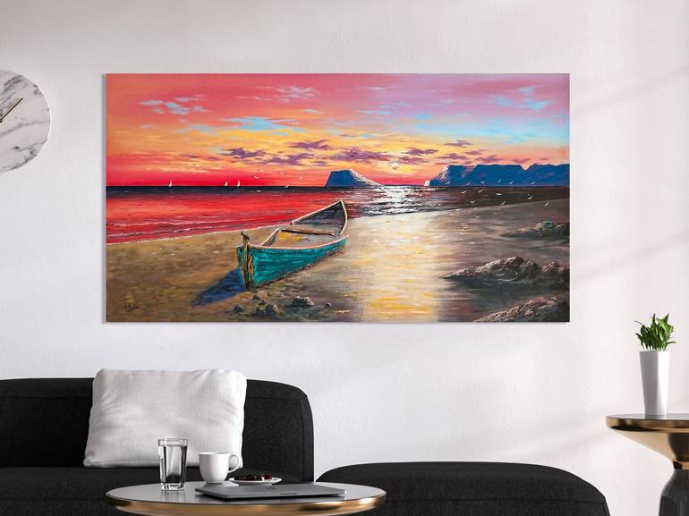 Original Beach Painting by Juan Jose Lopez Brotons