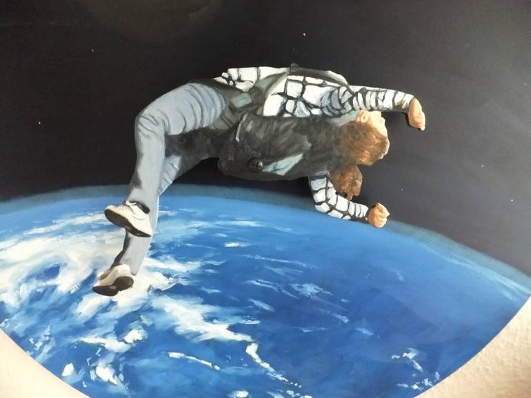 Original Realism Outer Space Painting by Janna Prinsloo