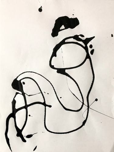 Original Abstract Expressionism Abstract Drawings by Frank Marino Baker