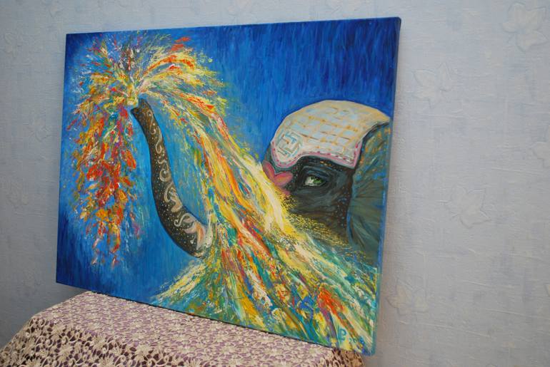 Original Art Deco Animal Painting by Olena Perevozna