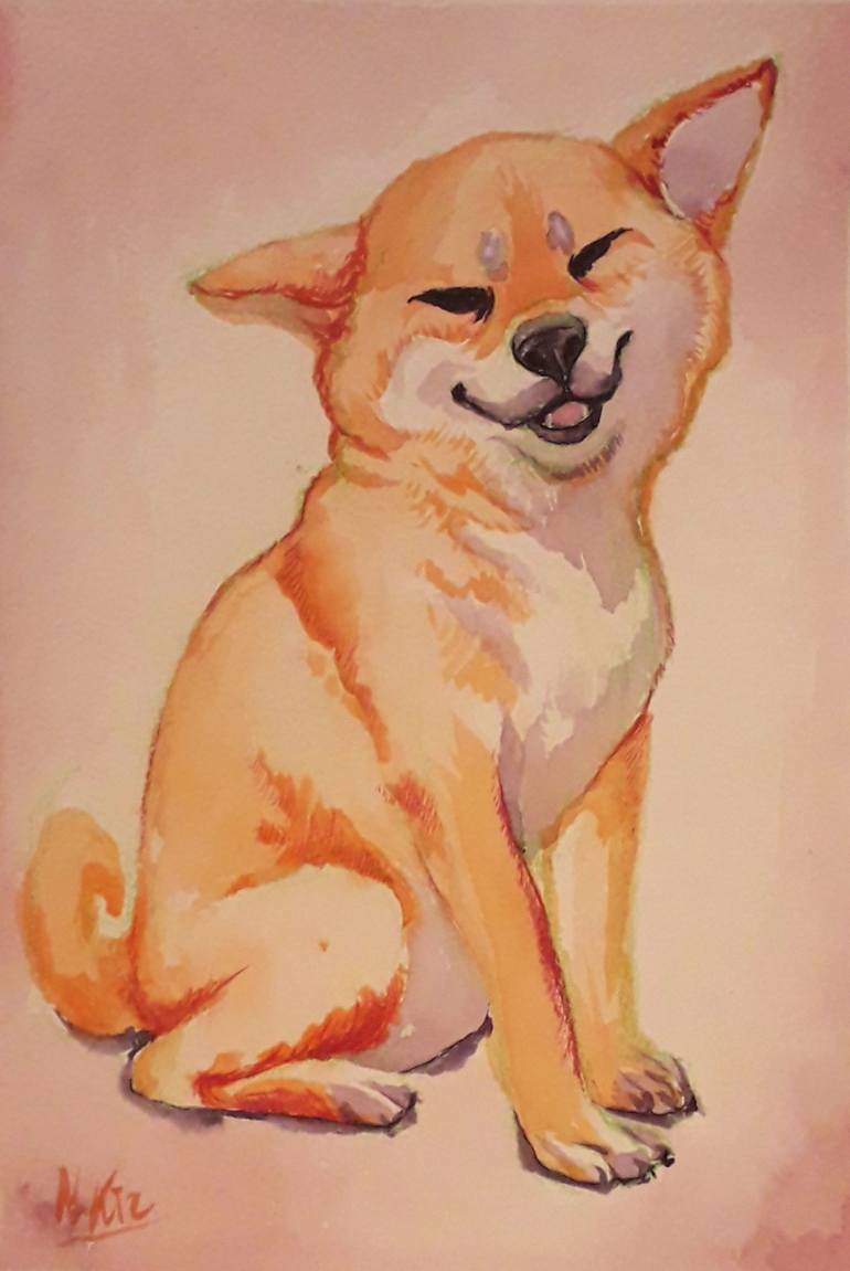 dog painting simple