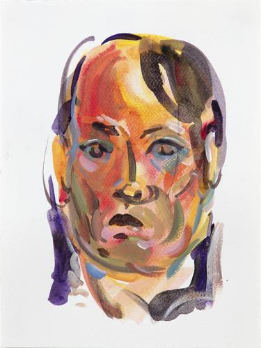Print of Abstract Expressionism Portrait Drawings by Yanqing Low