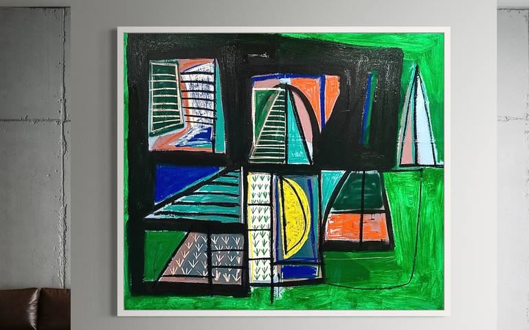 Original Abstract Expressionism Abstract Painting by Robert Langley