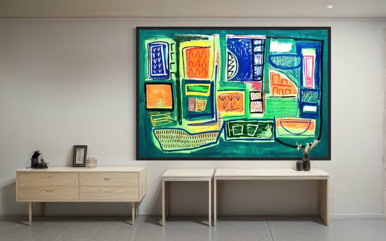 Original Abstract Expressionism Abstract Painting by Robert Langley