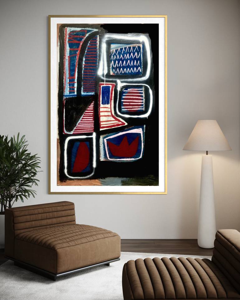 Original Abstract Expressionism Abstract Painting by Robert Langley