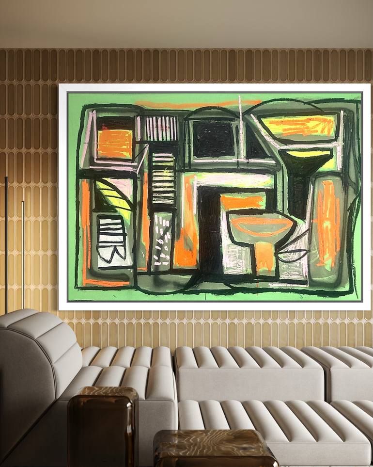 Original Abstract Expressionism Abstract Painting by Robert Langley
