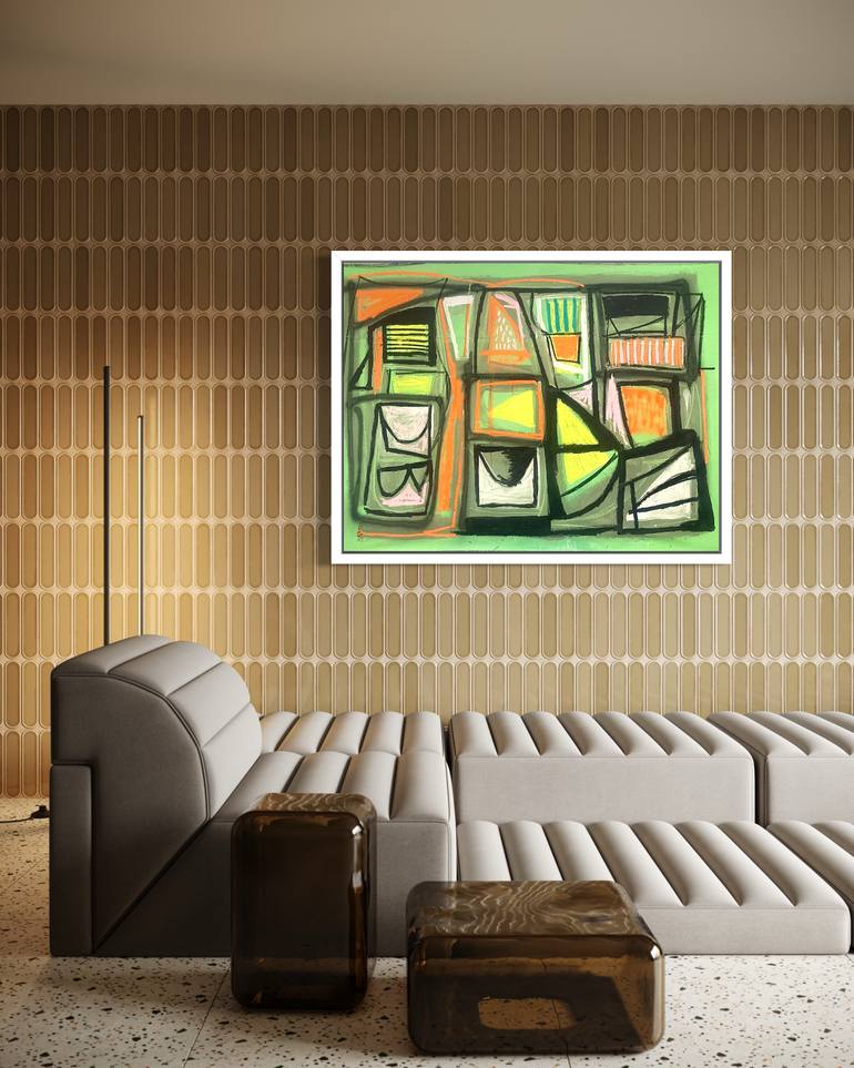 Original Abstract Expressionism Abstract Painting by Robert Langley