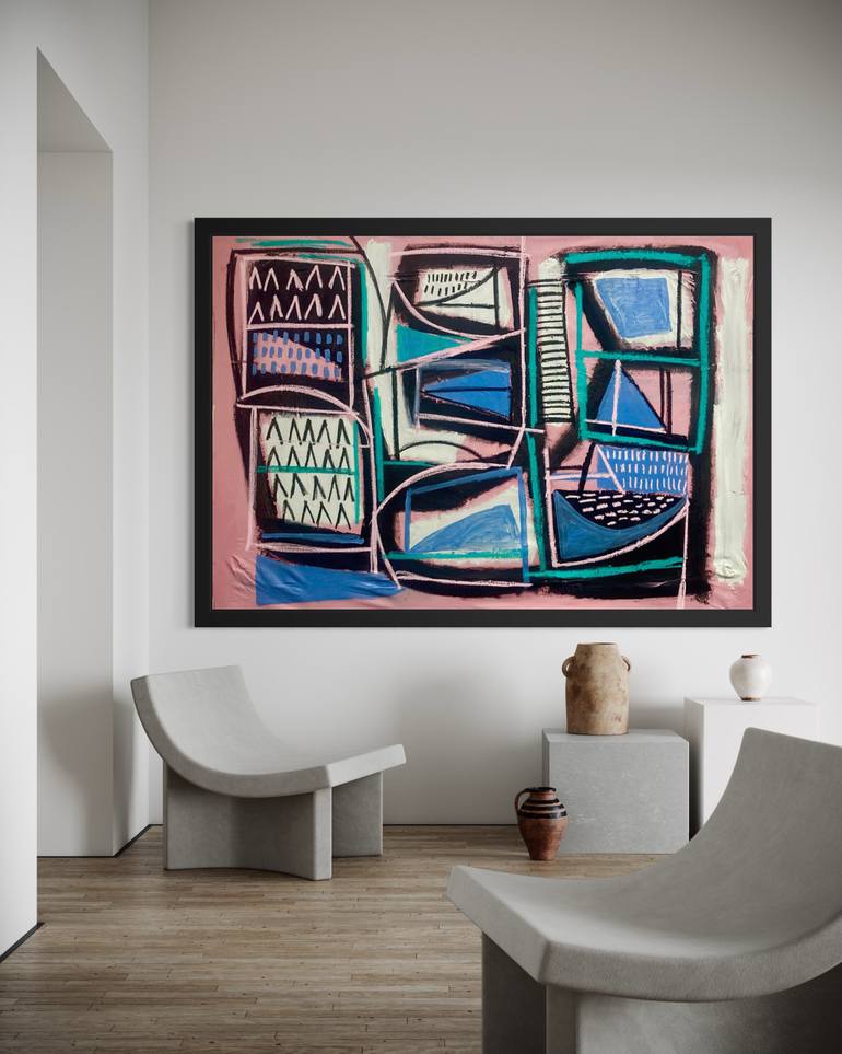 Original Abstract Expressionism Abstract Painting by Robert Langley