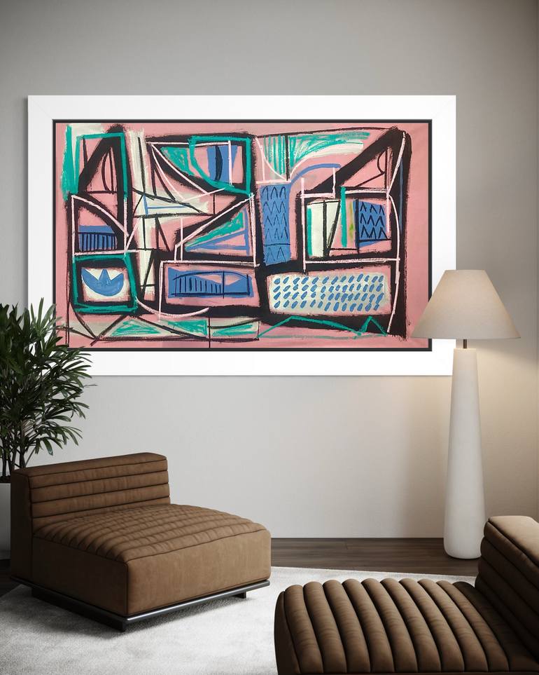 Original Abstract Expressionism Abstract Painting by Robert Langley