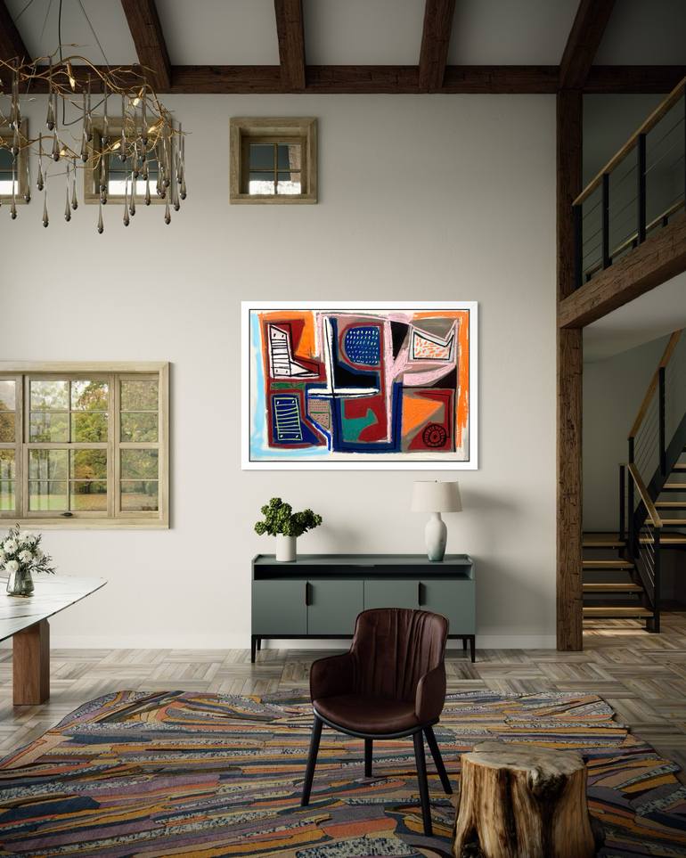 Original Abstract Expressionism Abstract Painting by Robert Langley