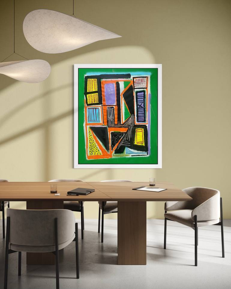 Original Abstract Expressionism Abstract Painting by Robert Langley