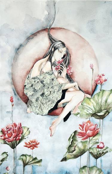 Print of Surrealism Women Paintings by Xiao Faria da Cunha