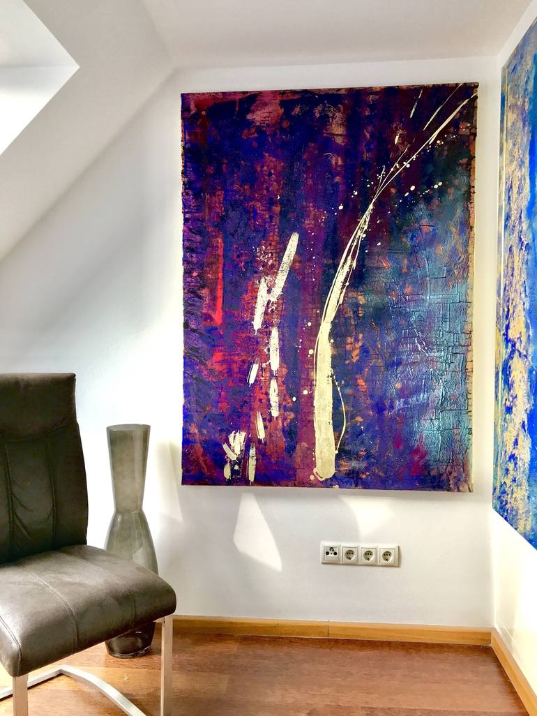Original Abstract Expressionism Abstract Painting by SERGE ZALIVATSKI