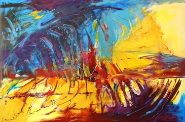 Original Abstract Expressionism Abstract Paintings by Henadzi Havartsou