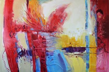 Original Abstract Expressionism Abstract Paintings by Henadzi Havartsou