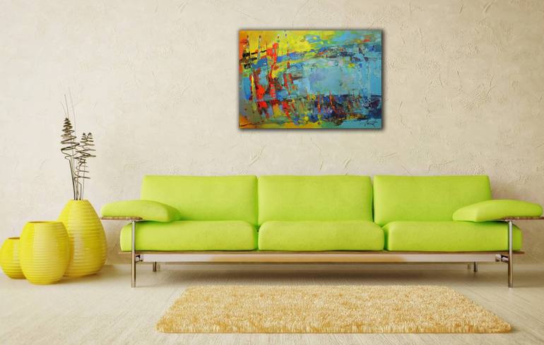 Original Abstract Expressionism Abstract Painting by Henadzi Havartsou