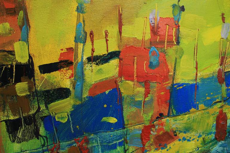 Original Abstract Expressionism Abstract Painting by Henadzi Havartsou