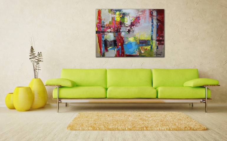 Original Abstract Expressionism Abstract Painting by Henadzi Havartsou