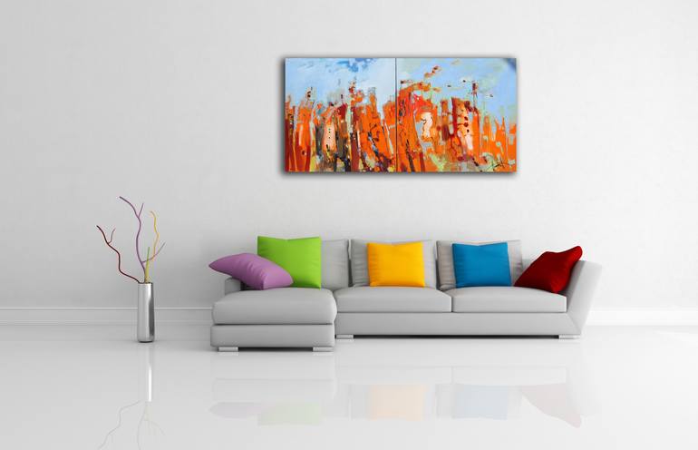 Original Abstract Expressionism Abstract Painting by Henadzi Havartsou