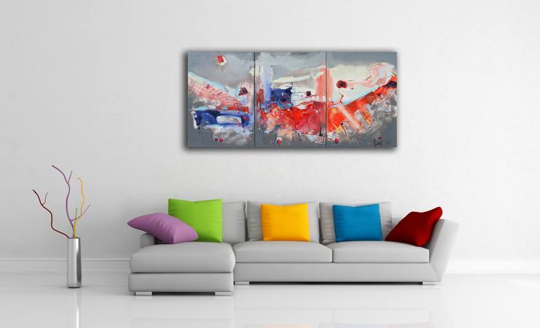 Original Abstract Expressionism Abstract Painting by Henadzi Havartsou