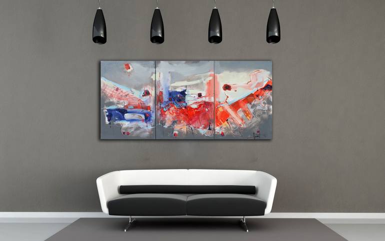 Original Abstract Expressionism Abstract Painting by Henadzi Havartsou